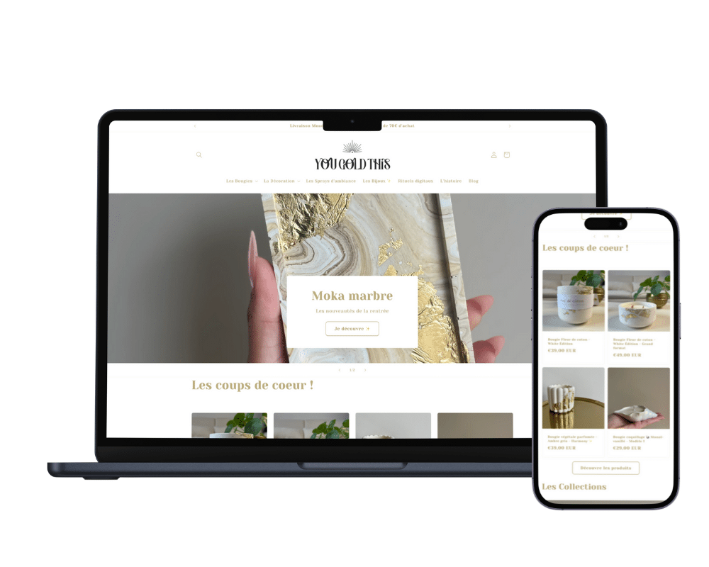 mockup du site internet www.yougoldthis.fr