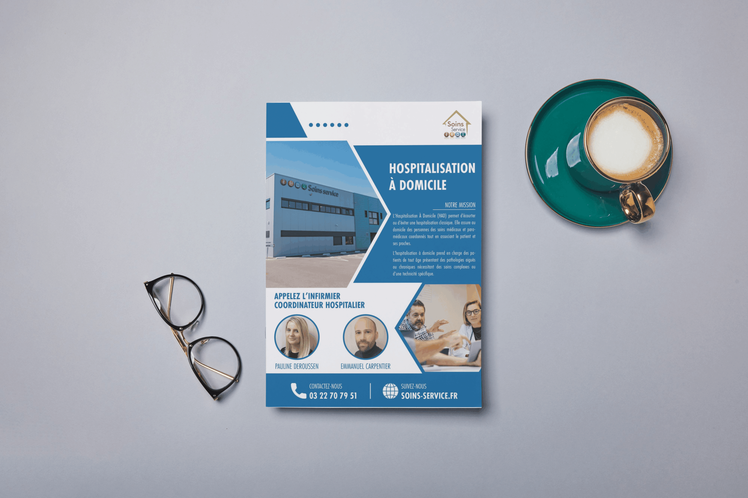 mockup affiche soins service