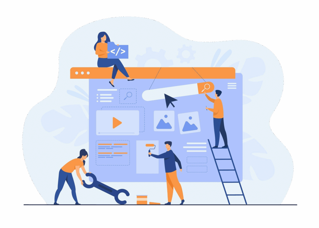 illustration de la création d'un site web