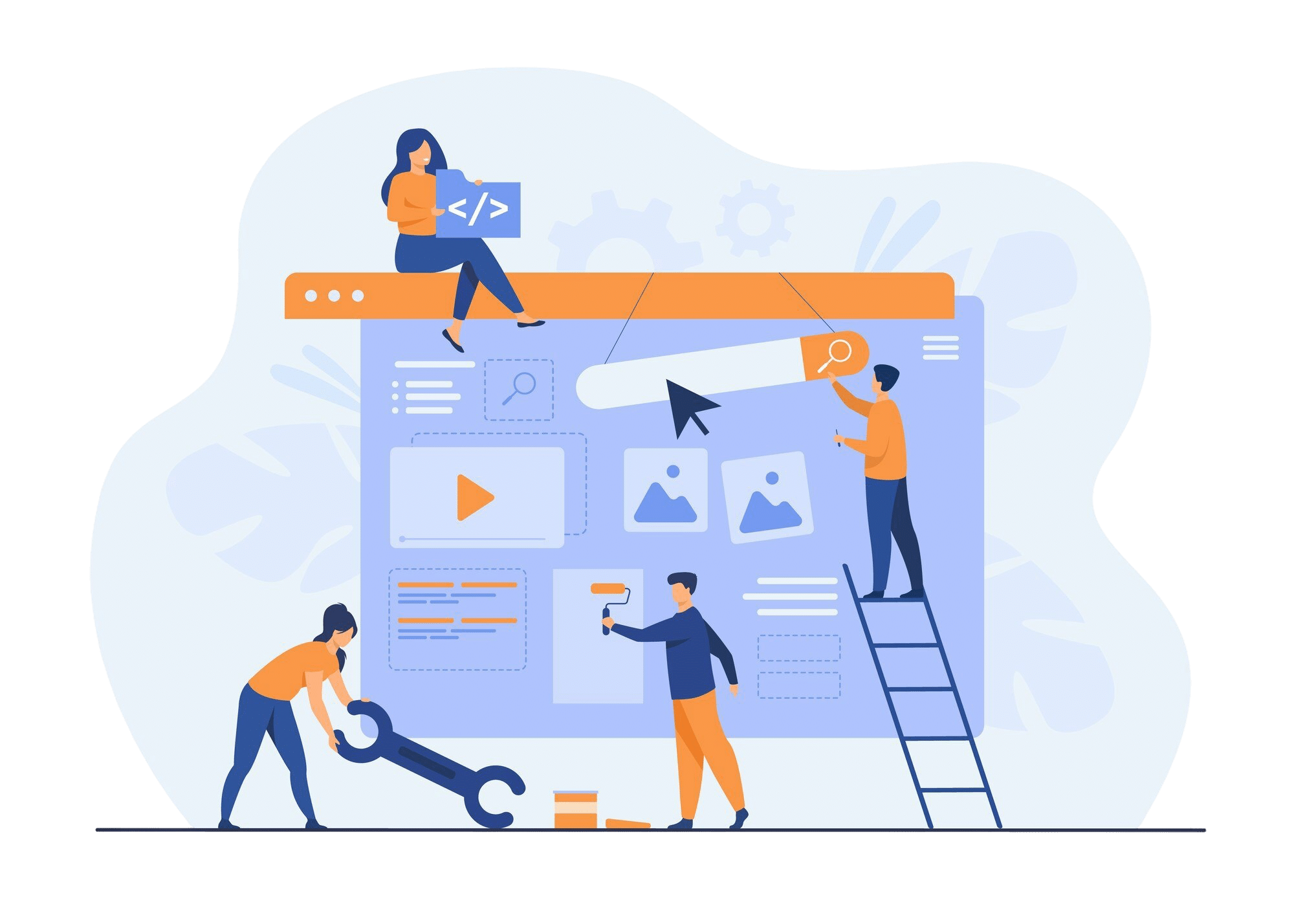 illustration de la création d'un site web